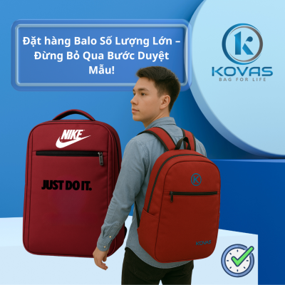 Duyệt mẫu trước khi đặt hàng balo số lượng lớn