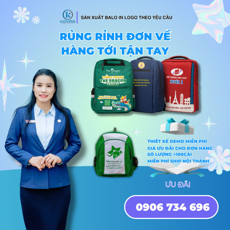 Đơn vị may balo đồng phục nào ở Quận 12 - Balo Túi KOVAS