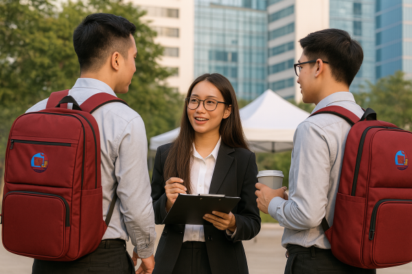 Tháng 8 cần đặt balo làm quà tặng khai giảng lớp tiếng Anh
