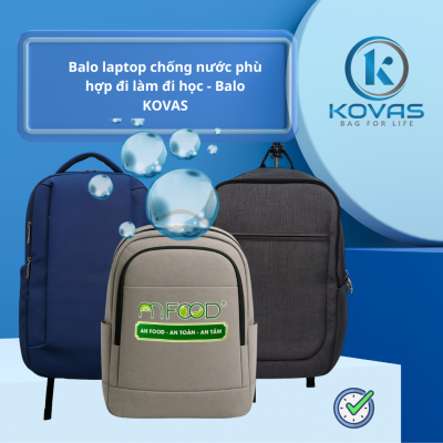 Balo laptop chống nước phù hợp đi làm đi học - Balo KOVAS