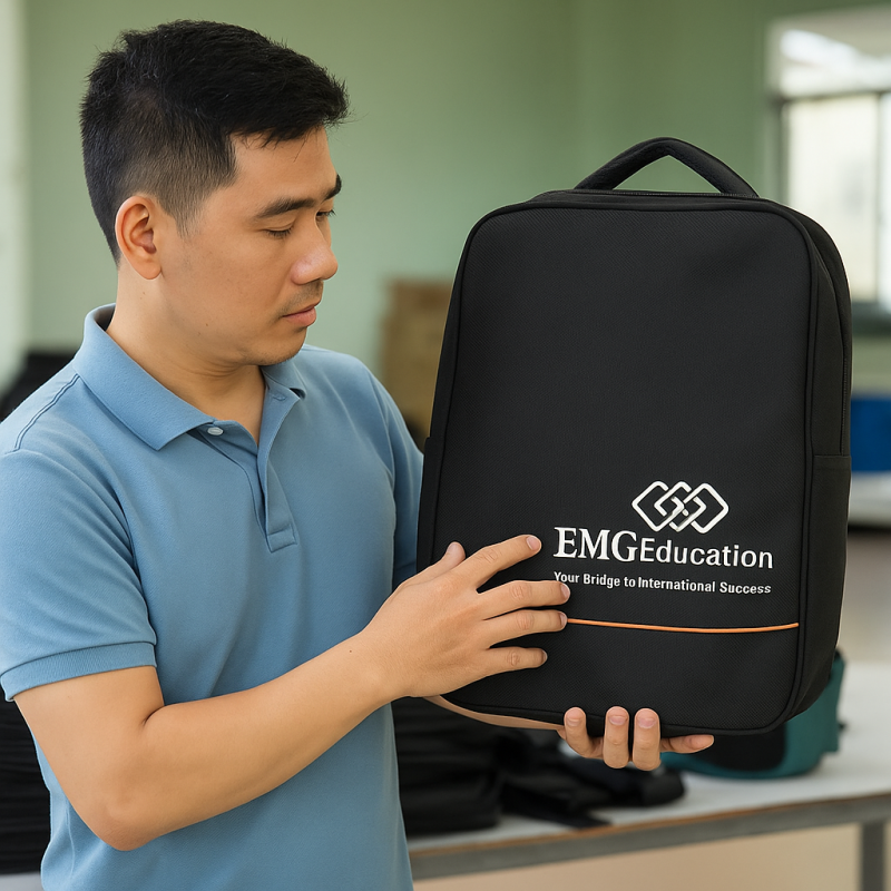 Mẫu balo quà tặng phù hợp màu thương hiệu bạn màu đen 