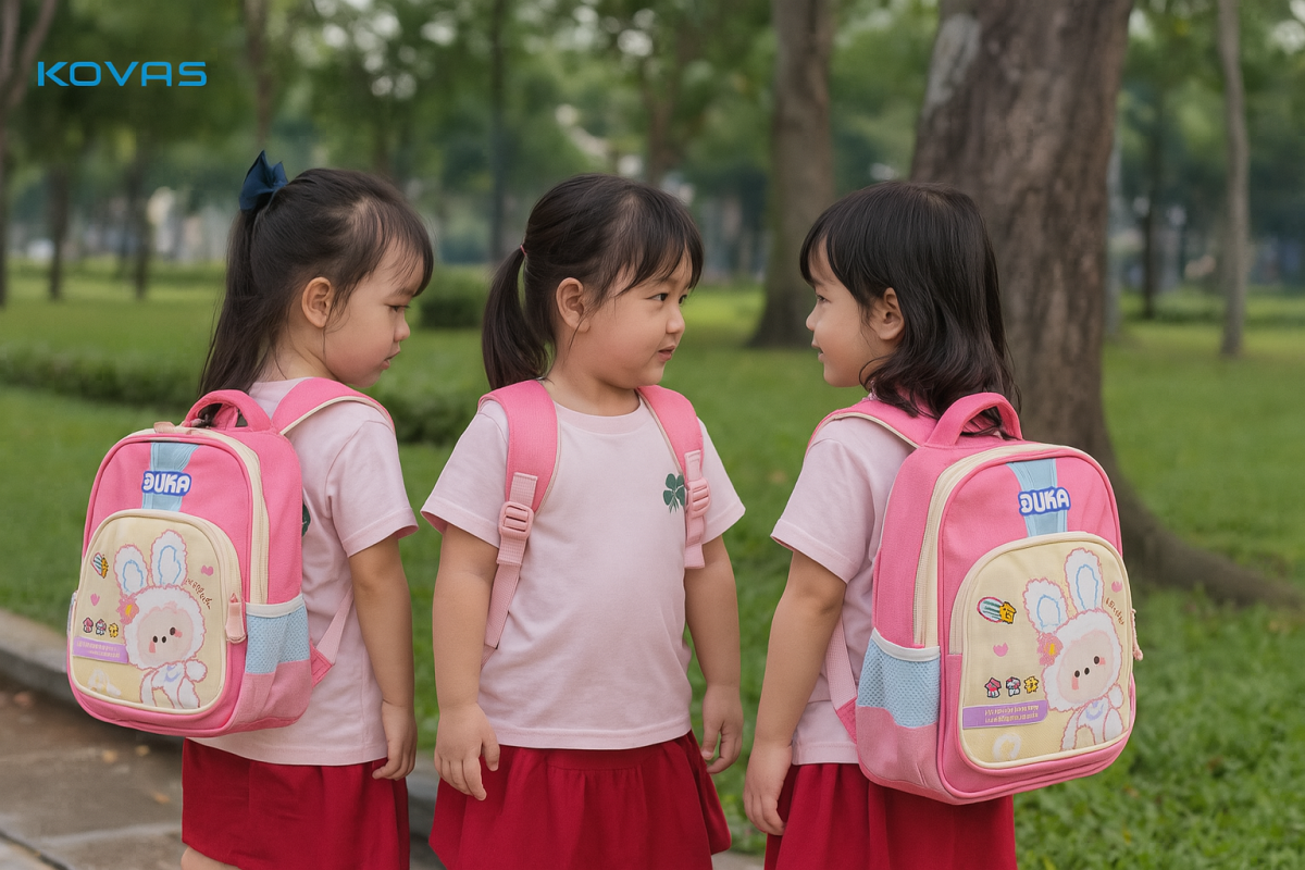 Trung tâm ngoại ngữ tuổi khác nhau kích thước balo phù hợp?