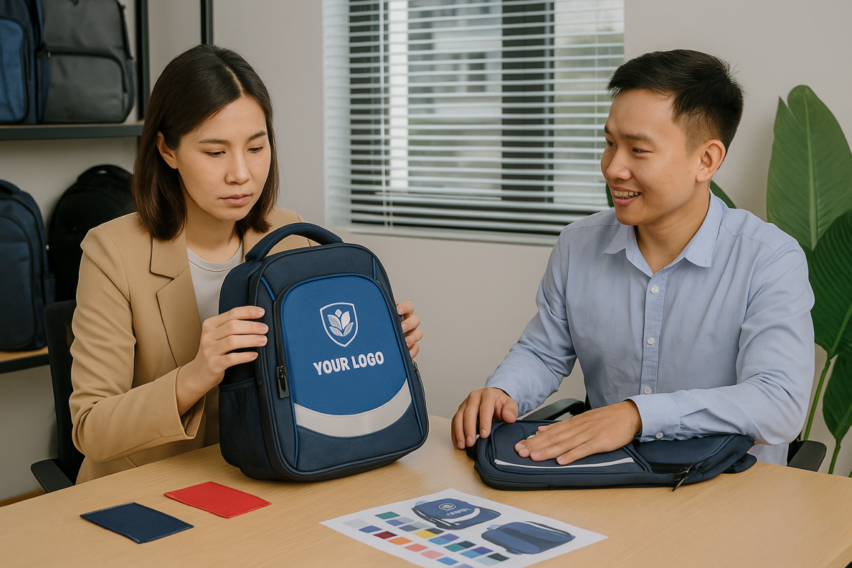Tìm nơi gia công balo trường học tại quận 2 - Balo Túi KOVAS