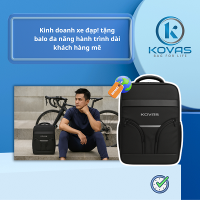 Kinh doanh xe đạp tặng balo đa năng hành trình dài khách mê