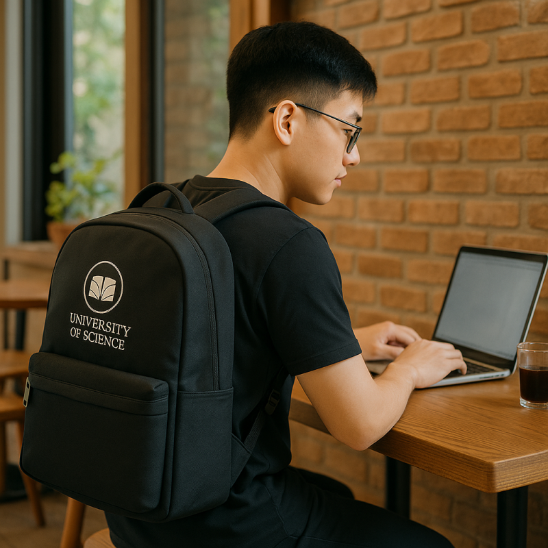 Balo trường học in logo theo yêu cầu ở đâu tại Quận 10