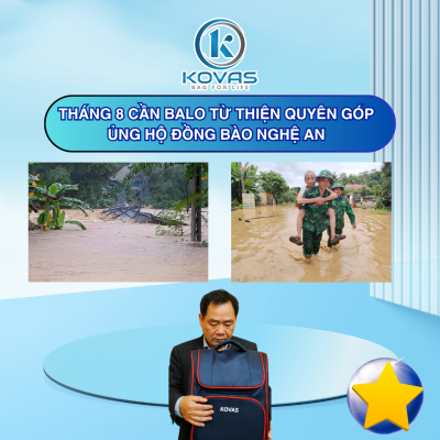 Tháng 8 cần balo quyên góp ủng hộ đồng bào Nghệ An