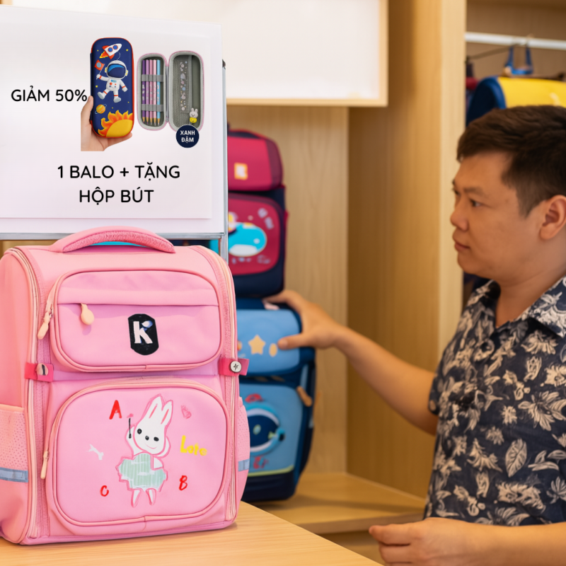Văn phòng phẩm, muốn đẹp gian hàng hơn khi có balo chống gù