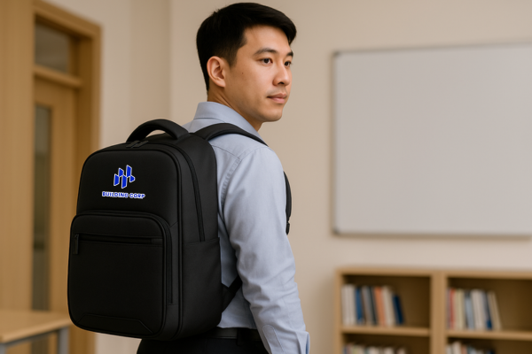 Ở đâu có sẵn mẫu balo in logo để xem trực tiếp? BALO KOVAS