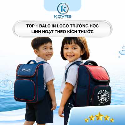 TOP 1 balo in logo trường học linh hoạt theo kích thước