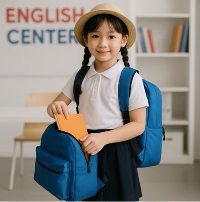 Balo quà tặng trung tâm tiếng Anh giá xưởng tại TPHCM uy tín