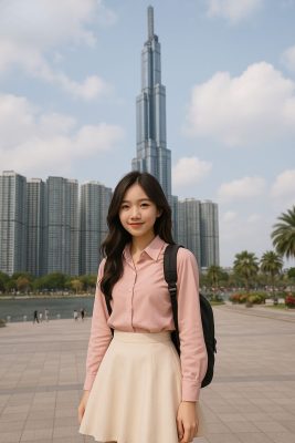 Đặt balo cho lớp tiếng Anh trẻ em có in logo