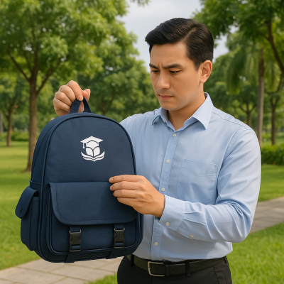 Xưởng gia công balo thiết kế sẵn để gắn logo riêng