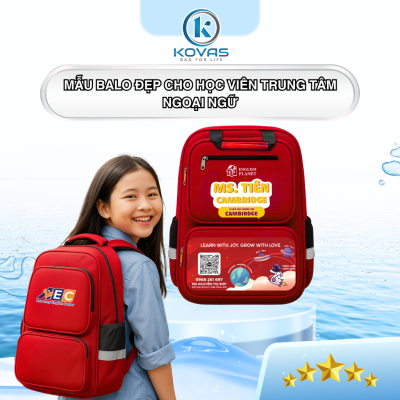 Mẫu balo đẹp cho học viên trung tâm ngoại ngữ - Kovas