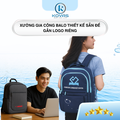 Xưởng gia công balo thiết kế sẵn để gắn logo riêng