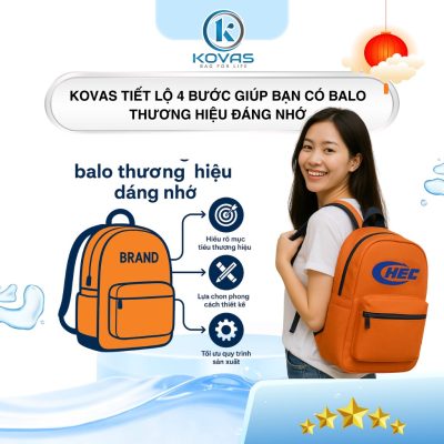 Kovas tiết lộ 4 bước giúp bạn có balo thương hiệu đáng nhớ
