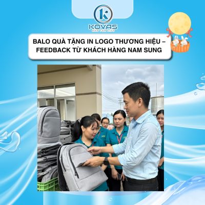 Balo quà tặng in logo thương hiệu feedback Nam Sung