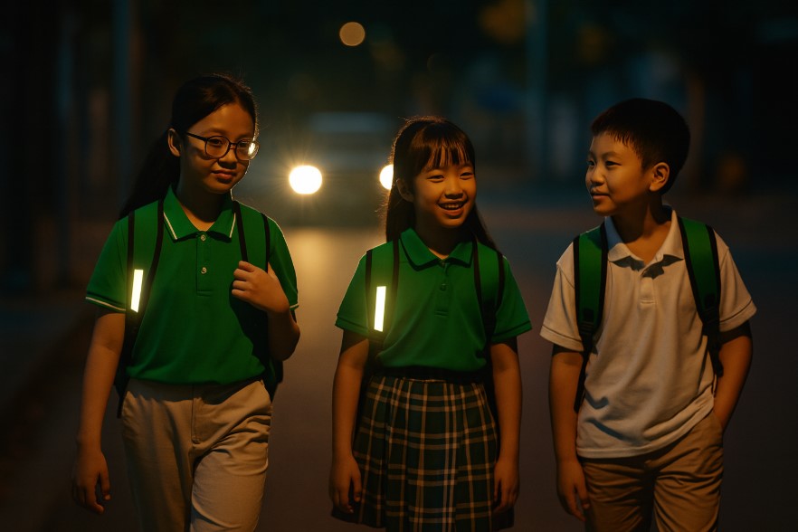 Nên chọn balo trung tâm Anh ngữ có quai phản quang