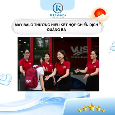 May balo thương hiệu kết hợp chiến dịch quảng bá