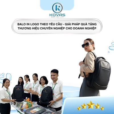Balo in logo theo yêu cầu - Giải pháp quà tặng thương hiệu