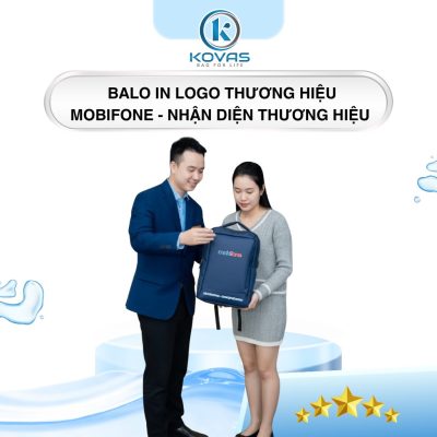 Balo in logo thương hiệu Mobifone - Nhận diện thương hiệu