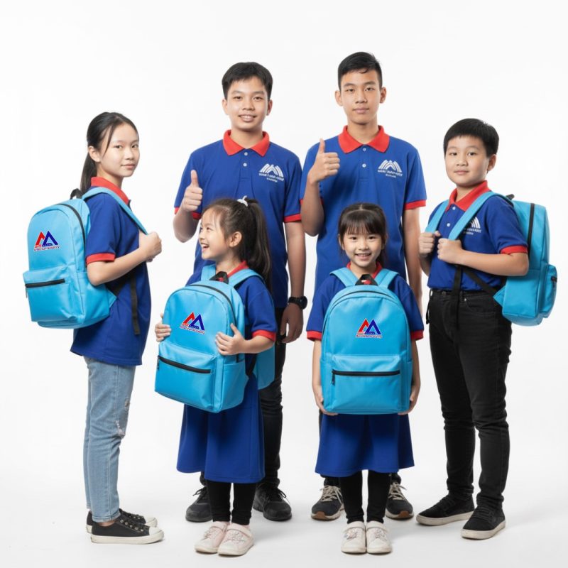 Balo in logo thương hiệu Anh ngữ AMA - Nhận diện khác biệt