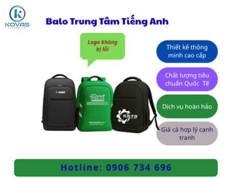 BALO TRUNG TÂM TIẾNG ANH IN LOGO