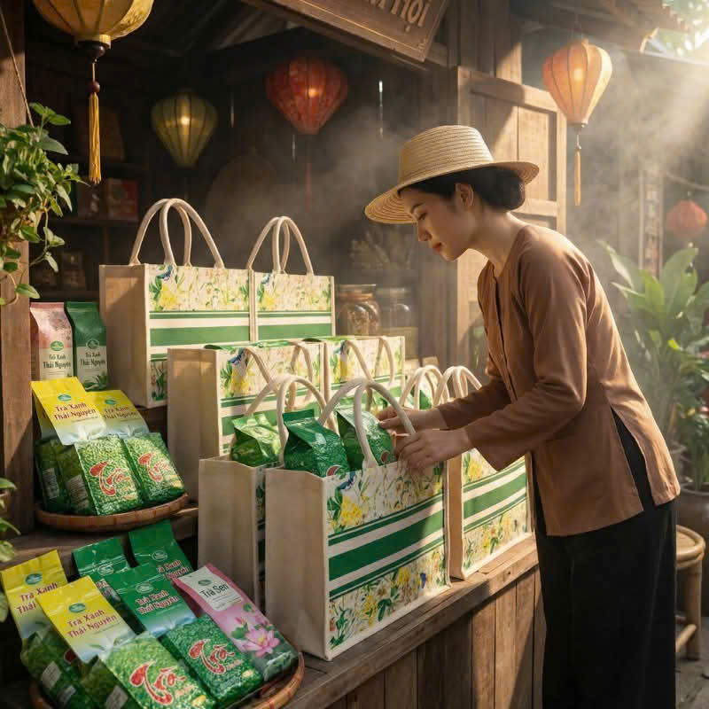 túi vải đay đựng thực phẩm tươi