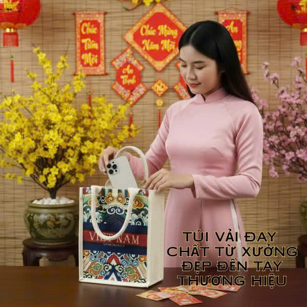 túi vải đay đựng menu nhà hàng